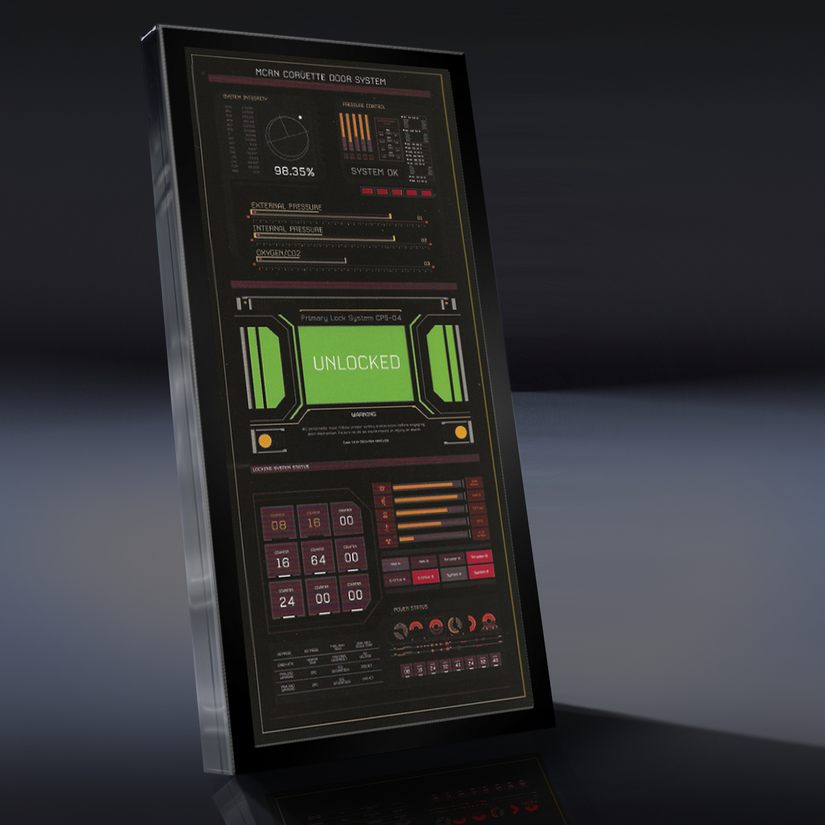 The Expanse Rocinante Door System Light-Up Panel