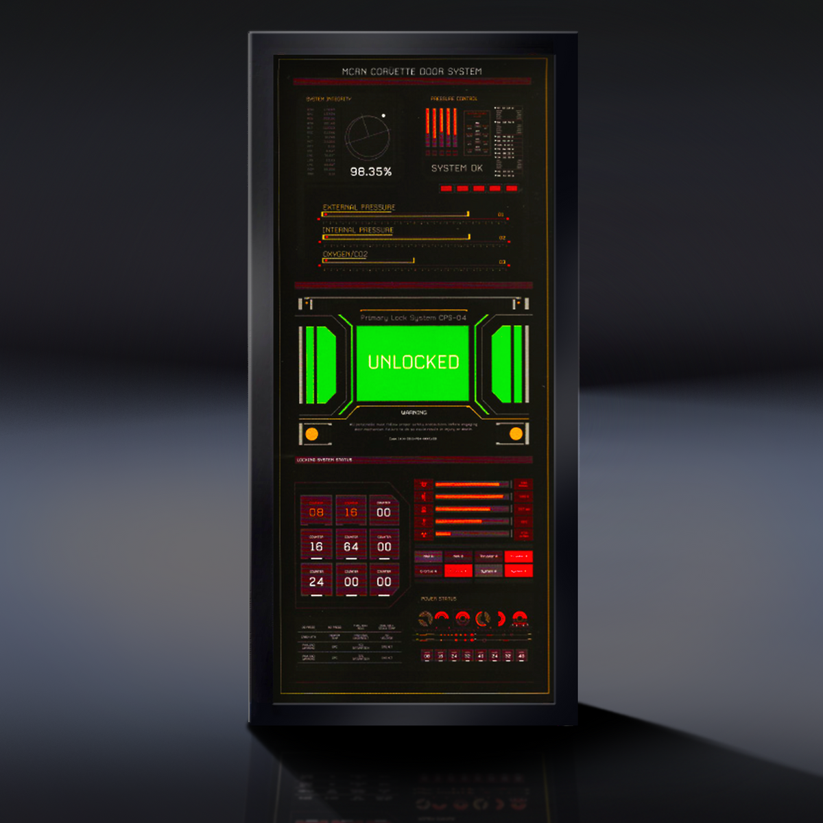 The Expanse Rocinante Door System Light-Up Panel