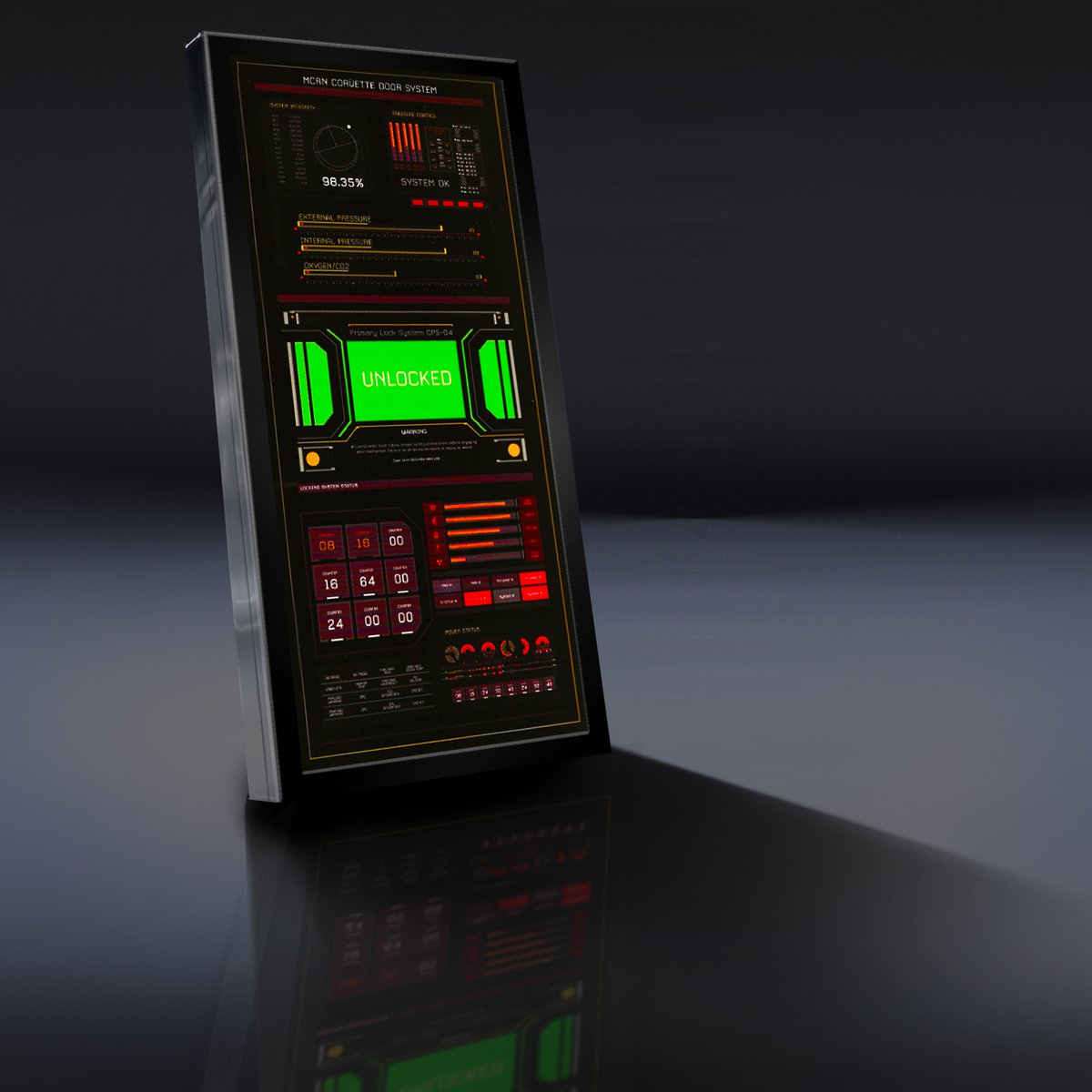 The Expanse Rocinante Door System Light-Up Panel