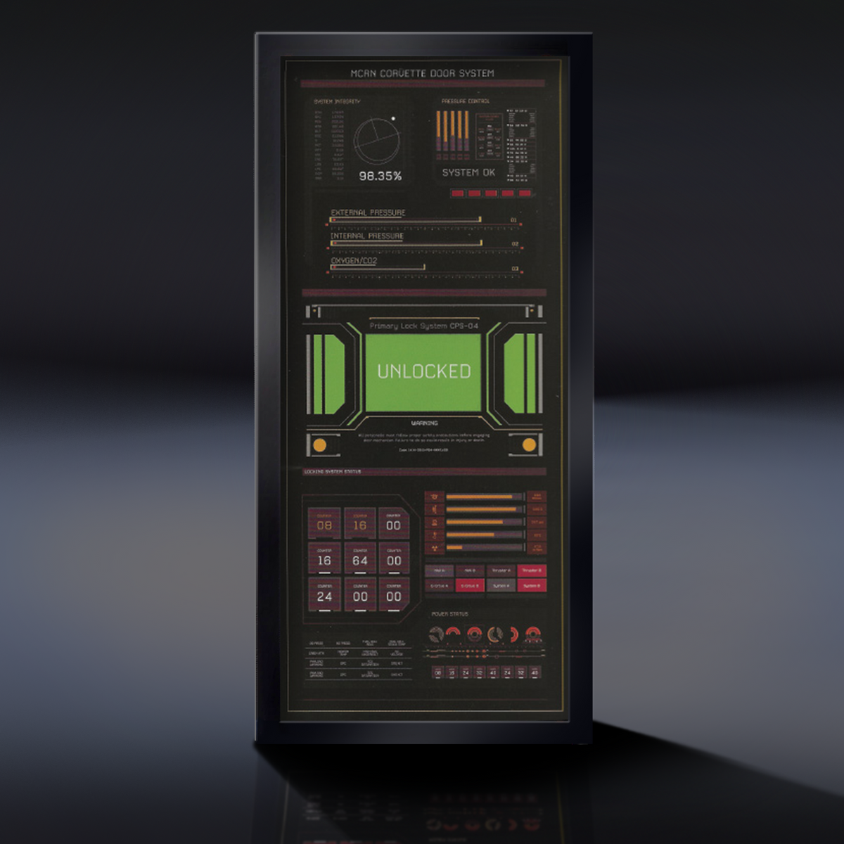 The Expanse Rocinante Door System Light-Up Panel
